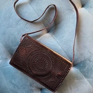 Vintage leather cross body